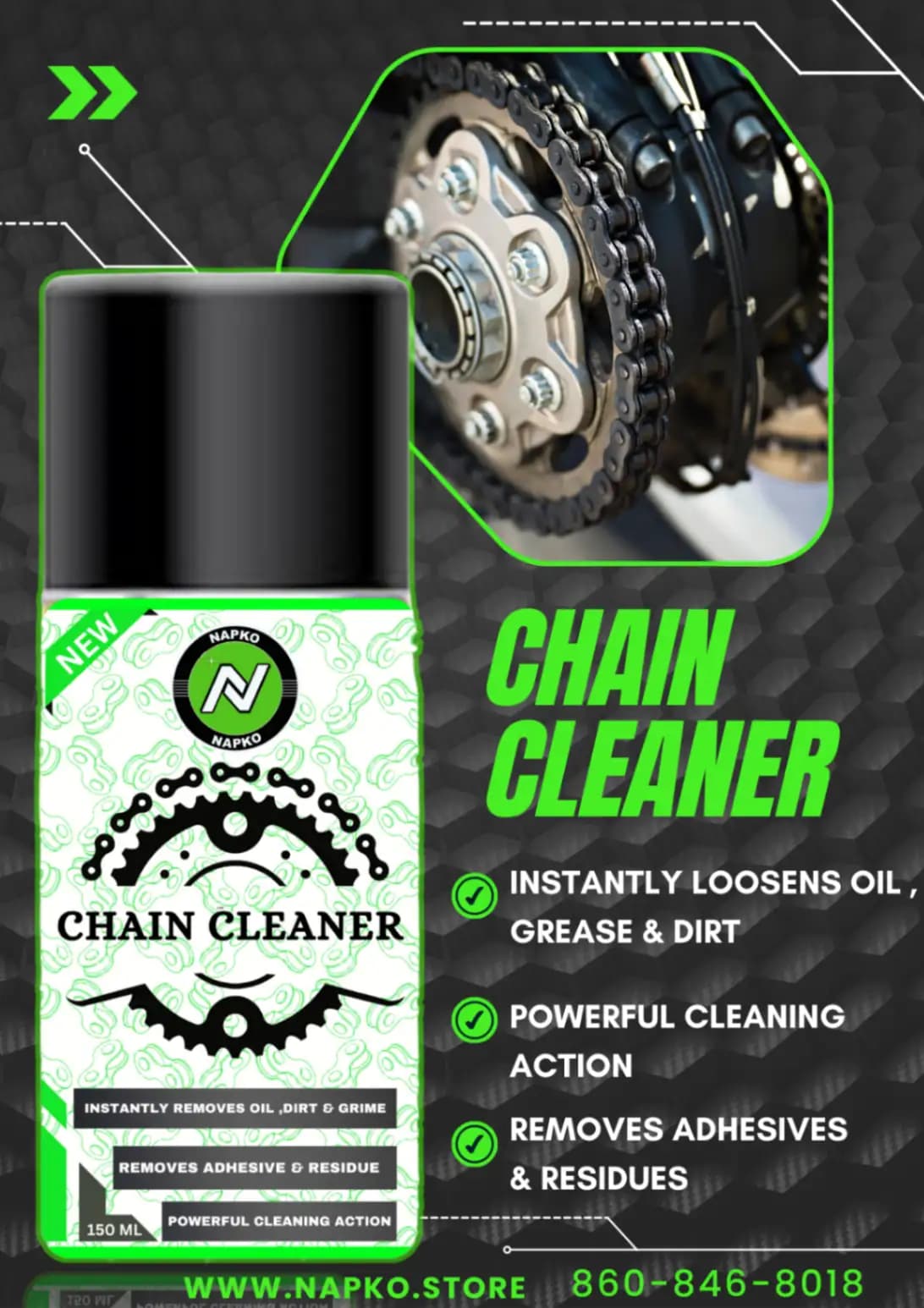 NAPKO Motorcycle Chain Cleaner - image 3