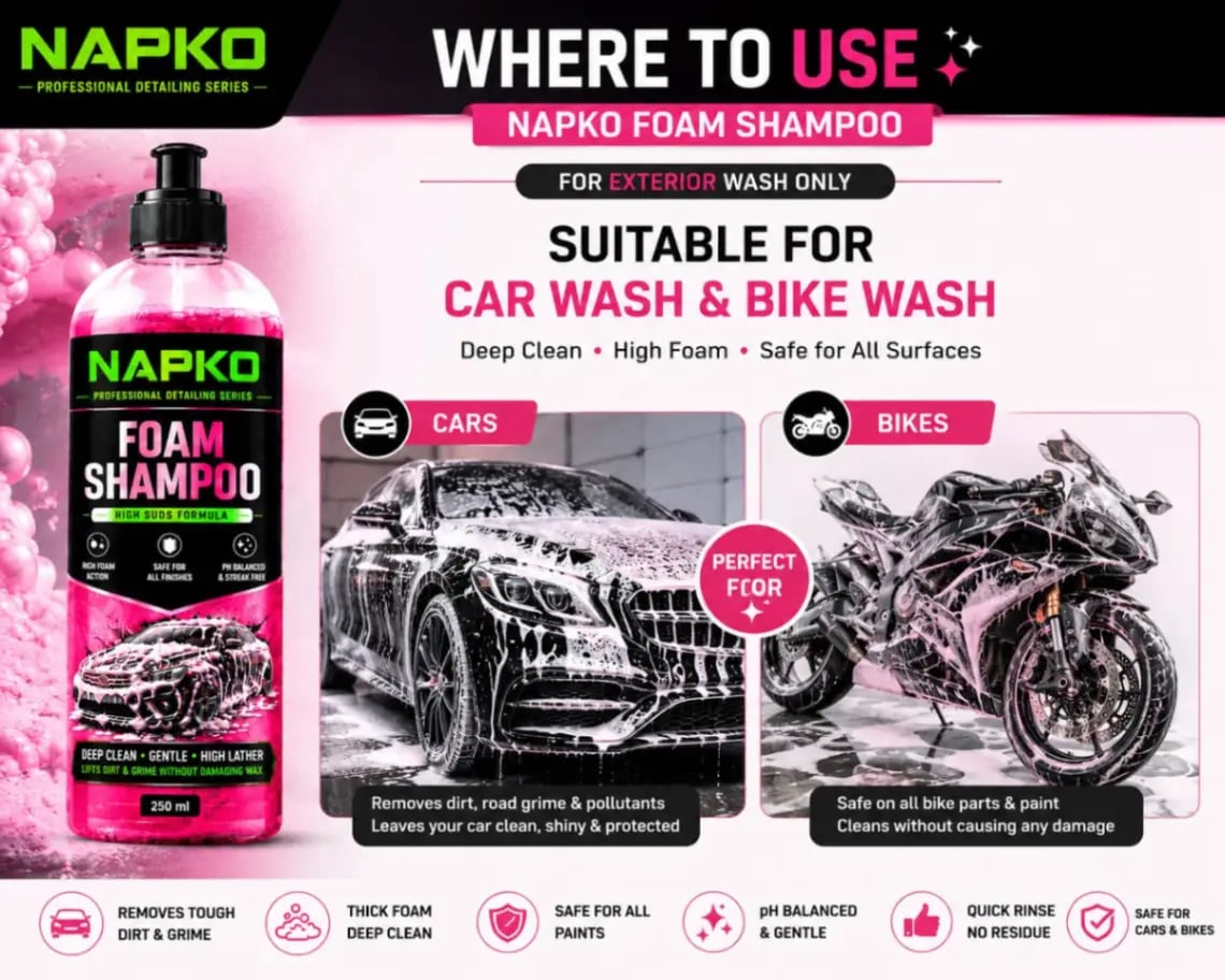 NAPKO Auto Wash Shampoo for Cars & Bikes - 250 ml - image 4